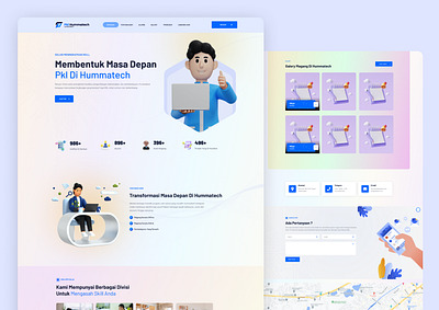 Pkl Hummatech - Website Design colorful design creative design design designinspiration figma interface design intership online ui ui design uiux design website design