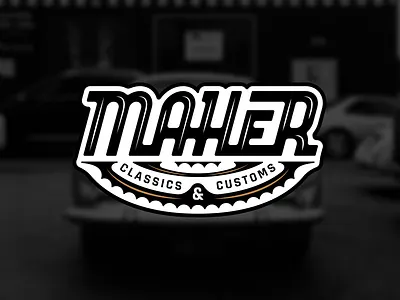 Maher Classics & Customs Logo branding classic customs design hand lettering lettering logo thattypeguy type design typography