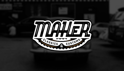 Maher Classics & Customs Logo branding classic customs design hand lettering lettering logo thattypeguy type design typography