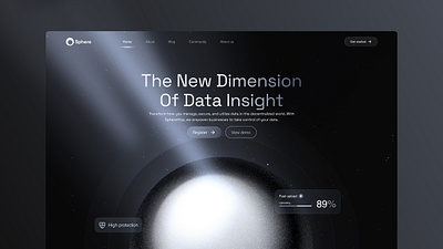 Sphere crypto dashboard product design ui web3 website