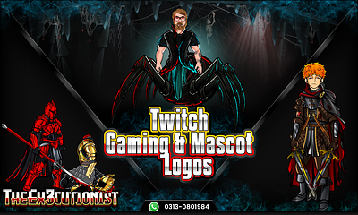 Twitch Gaming & Mascot Logos design gaming logo graphic design illustration logo mascot logo stream pack twitch twitch logo