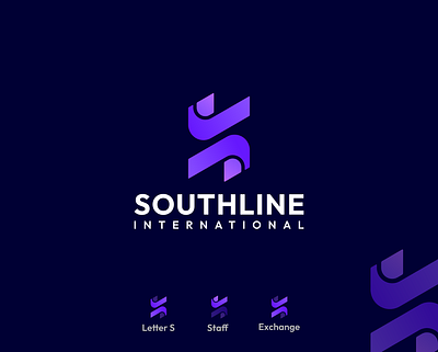 SOUTHLINE INTERNATIONAL- RECRUITING & STAFFING Logo (unused) letter s minimal modern people recruiting staffing