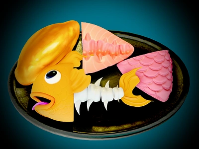 Dinner fish | 3D model 3d 3d model fish graphic design logo nomad nomad sculpt toy