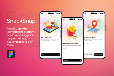 SnackSnap Onboarding Screens user experience.