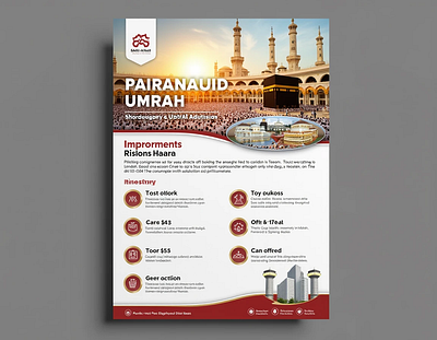 Flyer for umrah !! branding graphic design