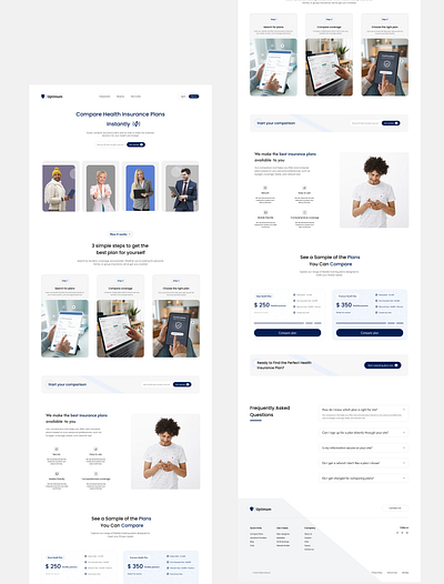 Health Insurance Landing Page ui