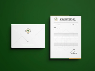 Envelope and Letterhead IRM Al-Muhtadin administration branding graphic design print promotion