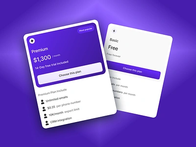 Pricing Cards Design card cards cards ui landing page plans page price pricing pricing page subscription ui design web design website