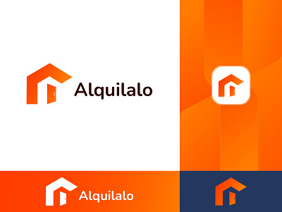 'Alquilalo' Logo abstract logo crypto logo home logo house logo loan logo logo design minimal logo modern logo r door logo r logo rent logo saas logo tech logo technology logo