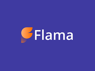 flama ai brand branding f fire flame ignite lettermark logo tech technology