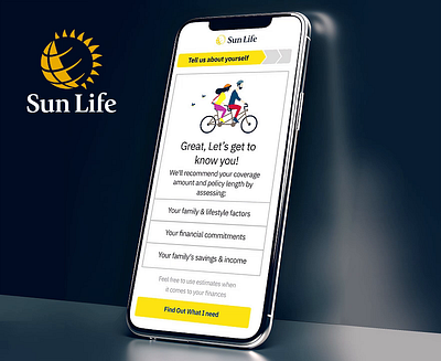 Sunlife Mobile App - Go Term Life animation graphic design motion graphics ui