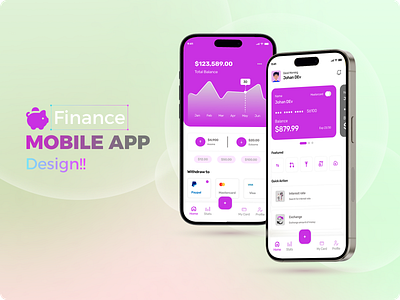 Finance Mobile App Design text app