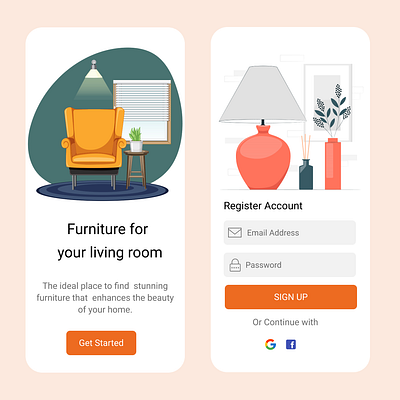 Furniture Shopping App figma ui ux