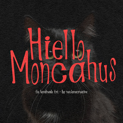 Hiello Moncahus Handmade Display Font beauty font brush font handmade font handwritten font horror font summer font winter font