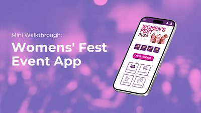 Women's Fest Event App app design graphic design ui ux