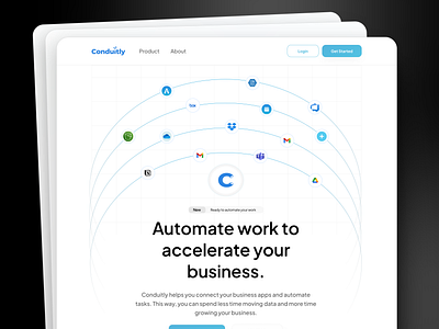 Conduitly - Landing Page Integration Platform automation automation platform dashboard e commerce figma integration integration dashboard integration settings integration signal designs integration ui iot landing page logo design mobile app saas saas dashboard web design website design workflow