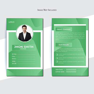 Modern corporate business id card template design brand design branding business card design company corporate corporate identity design employee id graphic designer id card id card design identity card marketing name card print professional promotion template vector