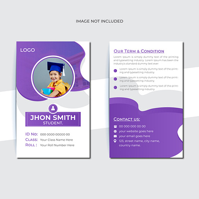 Student id card template design branding business card design child design education graphic designer id card id card design identity card design kids marketing print print design promotion school student student id card template vector