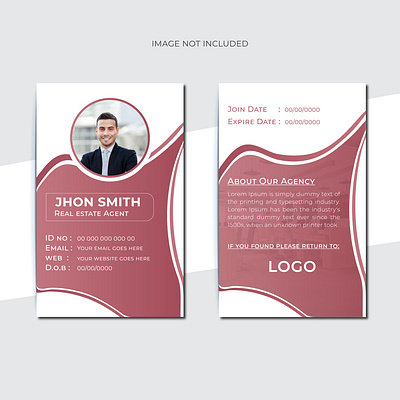 Real estate ID card template design brand branding business card design company design graphic designer id card design identity card marketing modern print print design promotion property real estate real estate agent realtor template vector