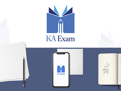 Logo Design for KA Exam app icon app logo brand brand identity branding design digital digital art education educational graphic design icon icon design identity branding logo logo design minimal modern