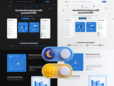 Zenith Cloud - Webflow Saas Template branding creative dark mode design light mode saas saas website switch mode template ui ux webdesign webflow webflow template