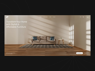 Furniture E-commerce web alif app commerce design desktop e e commerce furniture hero landing modern new page simple site ui ui ux design ux web website