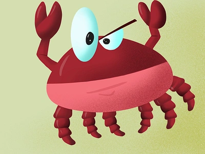 Mr. crab design illustration illustration design procreate vector vector design