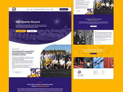 SGI Sports Alumni: Custom UI (Figma to WordPress) branding design graphic design illustration logo typography ui ux vector website