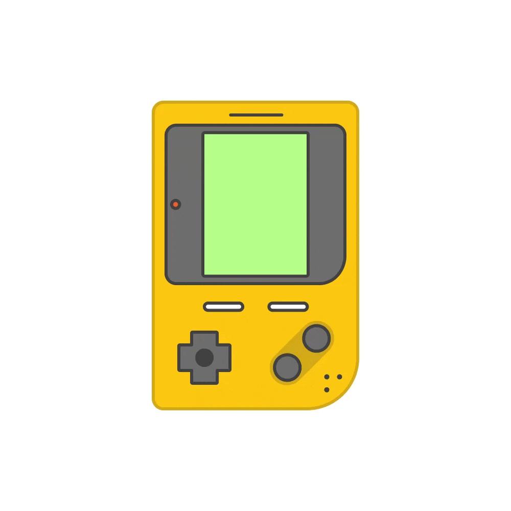 Gameboy animation illustration motion graphics vector