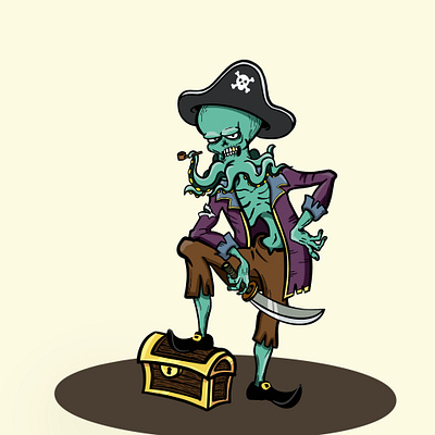 Mr. Pirate design illustration illustration design imagination pirate procreate vector vector design