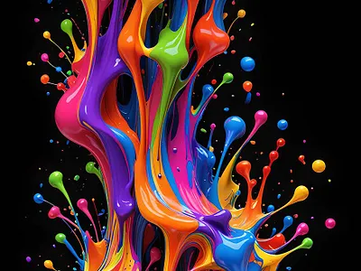 Bold & Vibrant Paint Splash abstact background backgrounds clipart colorful digital art paint paint splash paint splatter seamless patterns