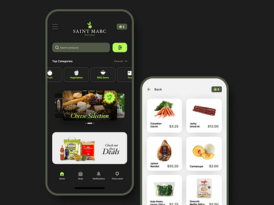 Saint Marc Épicerie app application digital digital media figma graphic design programming ui user experience ux