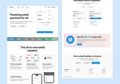 PayBloc Landing Page crypto figma splash screens ui ux