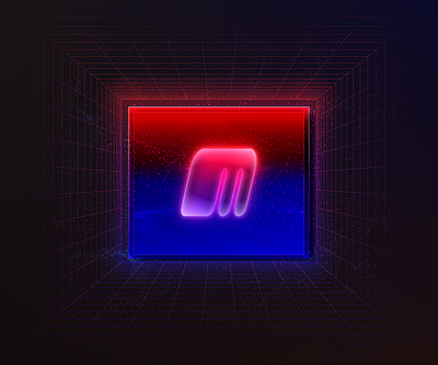 Glowing Stuff abstract effect blue glow glowing letter graphic design letter m particles red tunnel