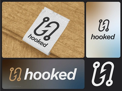 Hooked - Visual Identity boat brandmark camping clothing emblem fish fishing hook identity identity system label letter h logo logo design logos monogram outdoors packaging sports survival