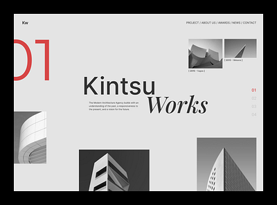 Kintsu 1999 - Architect architect branding building landing page product design ui uiux website