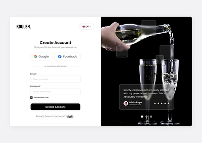 Sign Up / Sign In Page UI Design clean figma hero section landing page login minimal signin signup ui ui design ux ux design web website