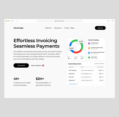 Hero Section for a Saas Website