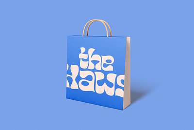 Clothing shopping bag design, custom logotype apparel branding clothing genz shopping bag