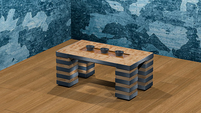 Pharaoh table 3d graphic design interior tables