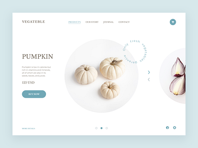 Vegateble - design for a grocery store blue grocery ui uiux design ux web design white