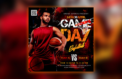 Basketball flyer design posterdezign