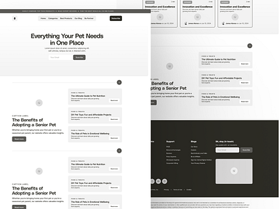 Blog HUB blog ux desktop footer hero high fidelity hub minimal ux uxdesign web ux wireframe wireframing wires