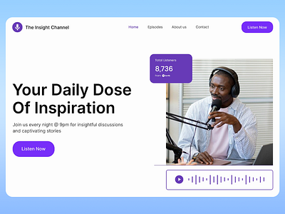 The Insight Channel - Podcast Platform best podcasts channel channel discussion collaborate collaborate team communication conversation discussion landing landing page landing page design podcast product design radio speaker streaming streaming platform web web design website
