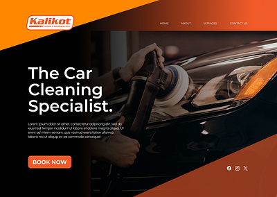 Car Detailing Landing Page branding design graphic design logo ui web design