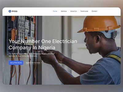 Amply - Electric Company business company electrical electrical services electrician electricity engineering expert landing landing page landing page design provider service services ui ui ux ux web web design website