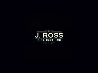 J.Ross-Fine-Clothing-Logo 3d app art branding design discount logo pricing discount logos for sale discount pricing graphic design icon illustration logo logos minimalist typography ui vector