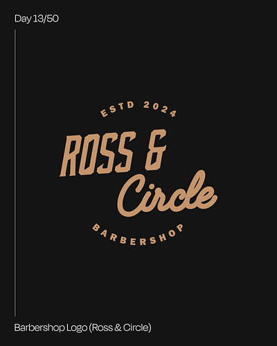 Day 13: Barbershop Logo - Ross & Circle brand identity branding dailylogochallenge graphic design logo