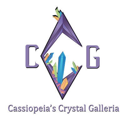 Cassiopeia's Crystal Galleria Logo branding design graphic design illustration logo typography