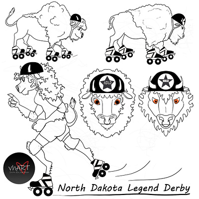 North Dakota Legend Derby Logo/Mascot branding characterdesign design graphic design illustration logo mascot